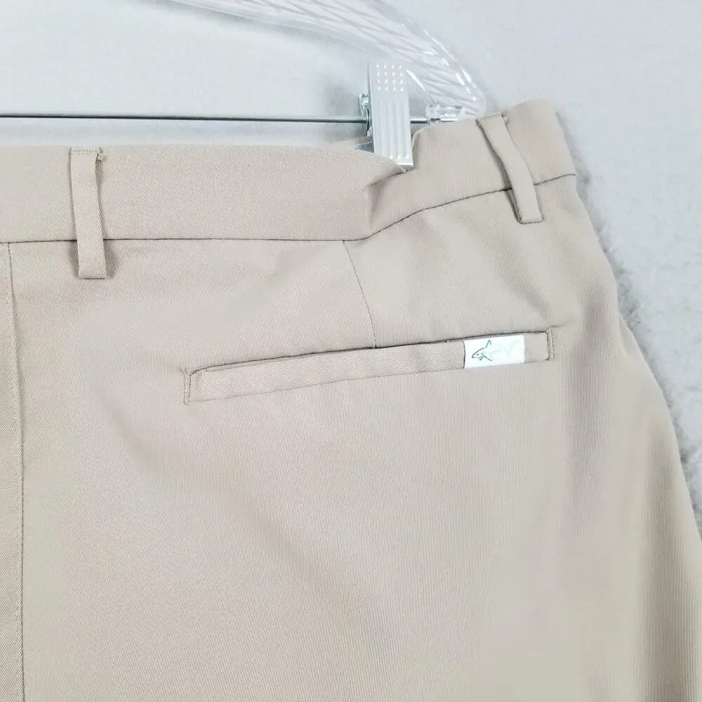 Greg‎ Norman Attack Life Pants Mens 36x30 Beige Khaki Golf Performance Polyester